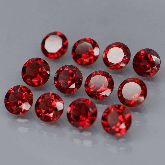 Premium 7.12ct solitaire cut cherry red Garnet set