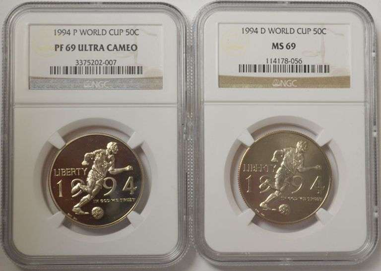 1994 World Cup Soccer Commemorative Half Dollars Set NGC MS 69 PF 69