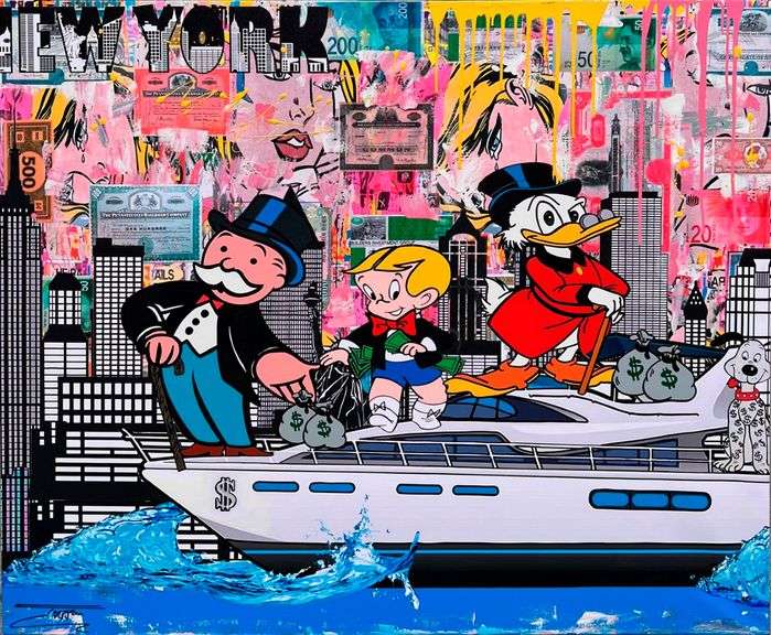 Extermely Collectable Original Painting By Jozza Jozza Boatting At NY!