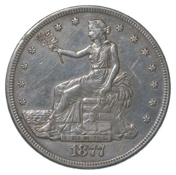 1877-S Seated Liberty Silver Trade Dollar