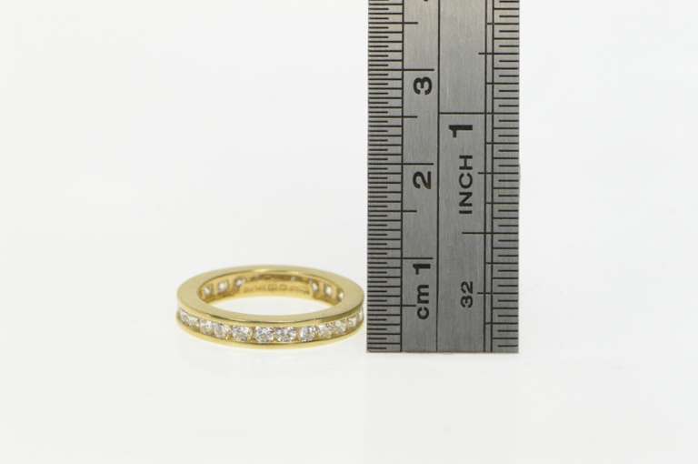 14K Yellow Gold Classic Cubic Zirconia Eternity Anniversary Band Ring