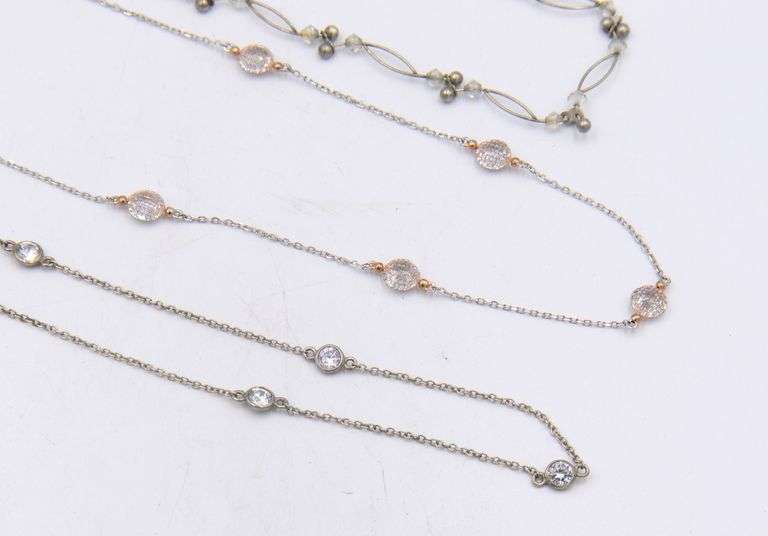 Vintage 925 Sterling Silver Lot of 5 Necklaces