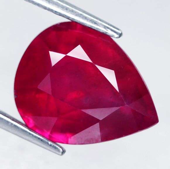 5.00 Carat Natural Ruby Loose Solitaire Pear Cut Gemstone