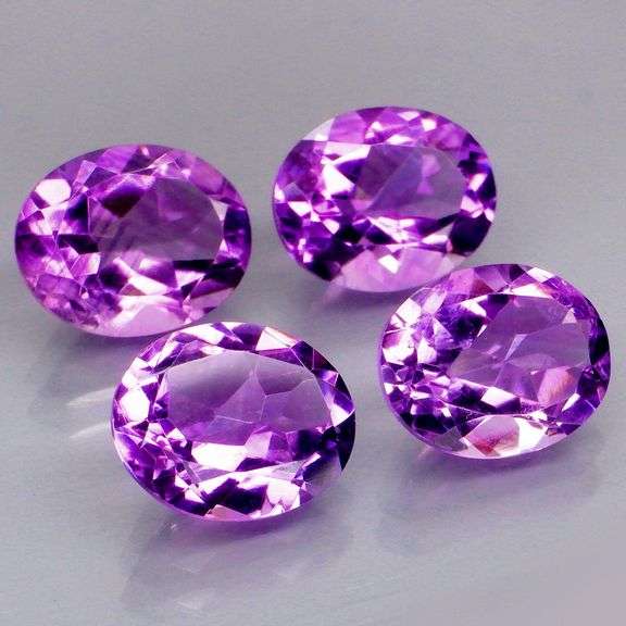 Glittering 8.84ct 10x8mm real Bolivian Amethyst set