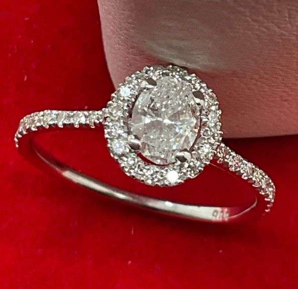 CERTIFIED BRAND NEW 14K WHITE AND DIAMOND RING