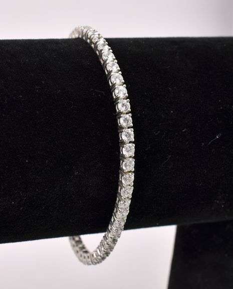 Beautiful CZ Tennis Bracelet In Sterling Silver