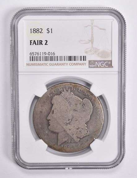 FAIR 2 1882 Morgan Silver Dollar NGC Lowball Low Ball