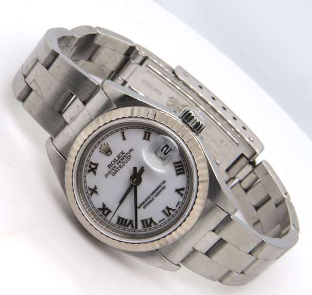 Rolex Datejust 26mm White Roman Dial Watch