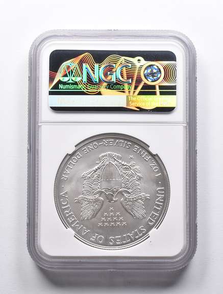 MS70 2008-W American Burnished Silver Eagle REV Of 2007 NGC
