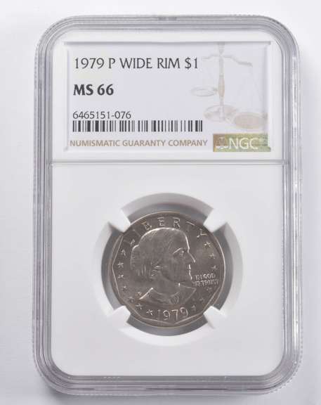 MS66 1979-P Susan B. Anthony Dollar Wide Rim NGC