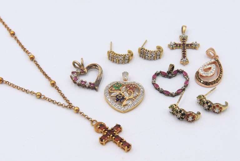 Group Lot of Vintage 925 Sterling Silver Miscellaneous Jewelry