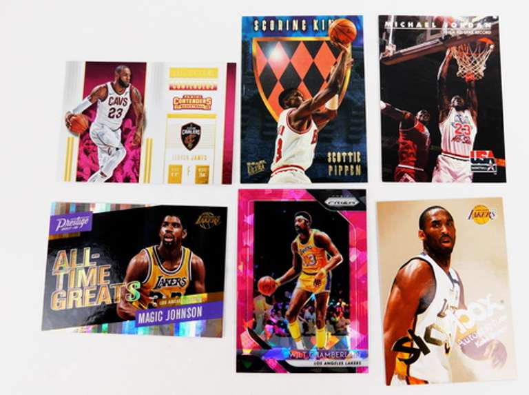 6 Basketball Greats Cards