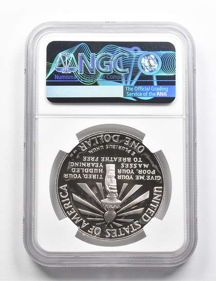 PF70UCAM 1986-S Statue Of Liberty Centennial Commem. Silver $1 Set NGC