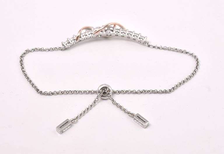 Adjustable CZ Bracelet In Sterling Silver