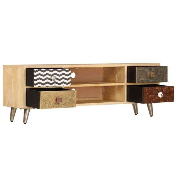 TV Cabinet 47.2x11.8x15.7in Solid Mango Wood
