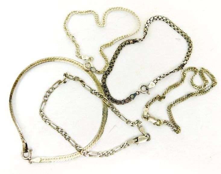 5 Sterling Silver Italian Bracelets