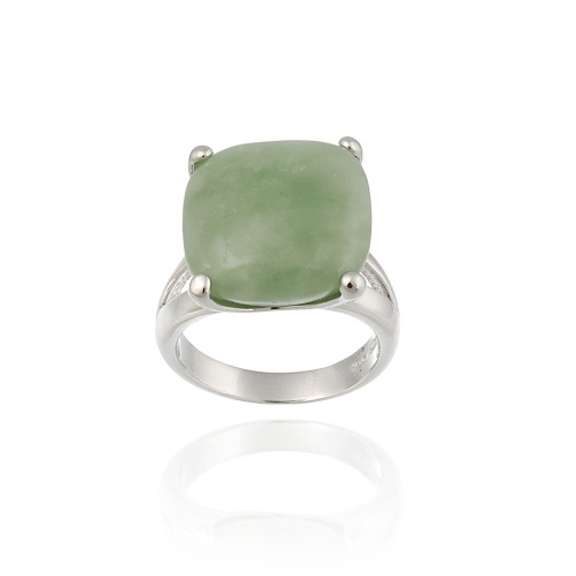 Sterling Silver Green Jade Ring