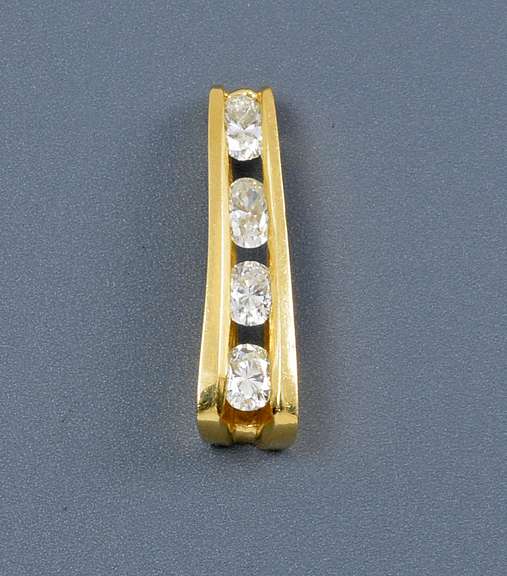 Sparkling Channel Set Diamond Pendant