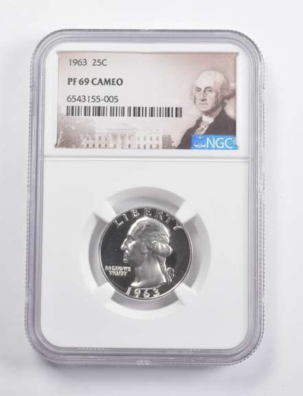 PF69 CAM 1963 Washington Quarter NGC
