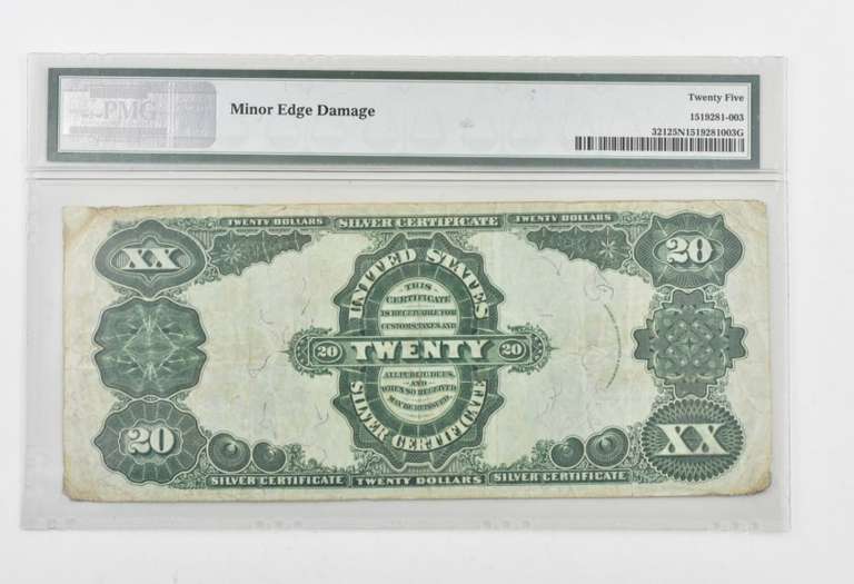 PMG 25 $20 1891 United States Silver Certificate Large Note FR#321