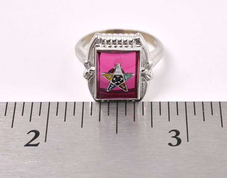 Marvelous Order Of The Star Ruby Ring In White Gold