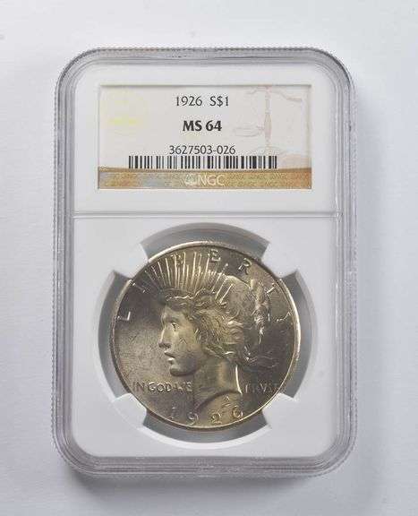 MS64 1926 Peace Silver Dollar NGC