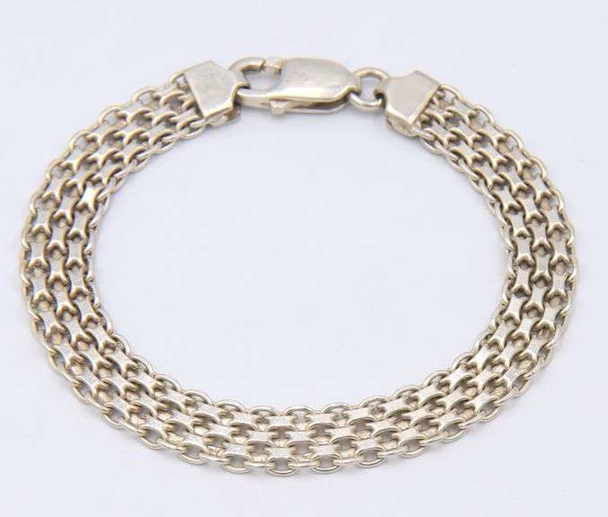 Group Lot of 4 Vintage 925 Sterling Silver Bracelets