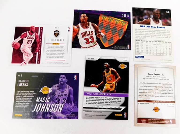 6 Basketball Greats Cards