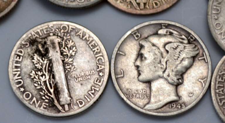 50 Assorted Mercury Dimes From A Mini Hoard