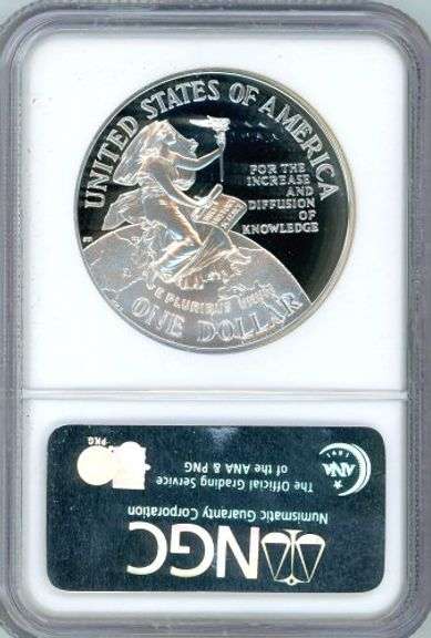 1996-P Proof Smithsonian Commemorative Silver Dollar in NGC PF69 Ultra Cameo