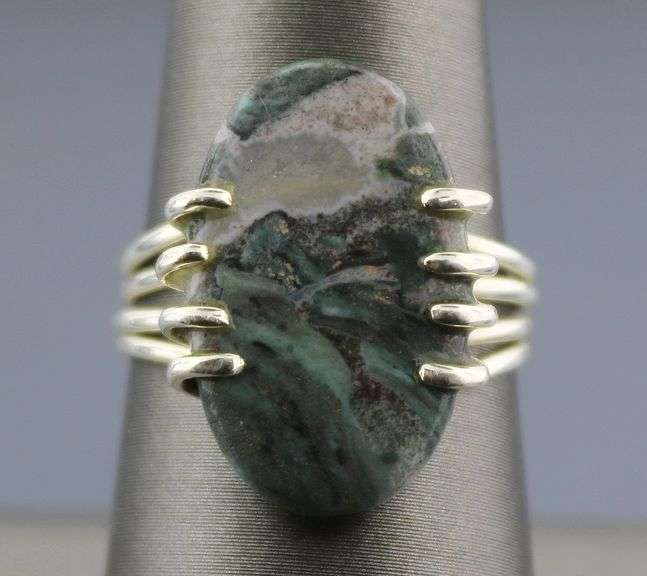Natural 23.96ct Larsonite Jasper size 8 ring