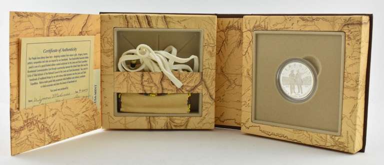 2004-P Lewis & Clark Commemorative Silver Dollar Mint Coin & Pouch COA