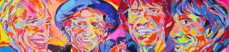 Pop Icon Painting  Federico Lopez Rolling Stones