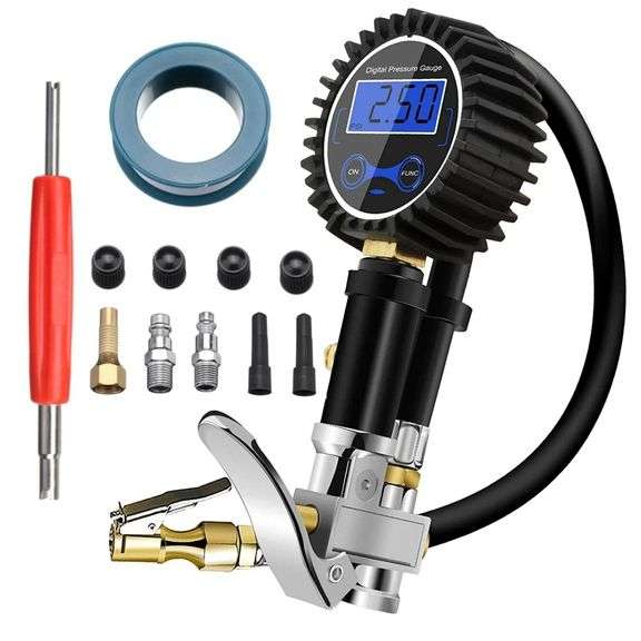 200PSI Tire Digital Pressure Gauge LCD Display