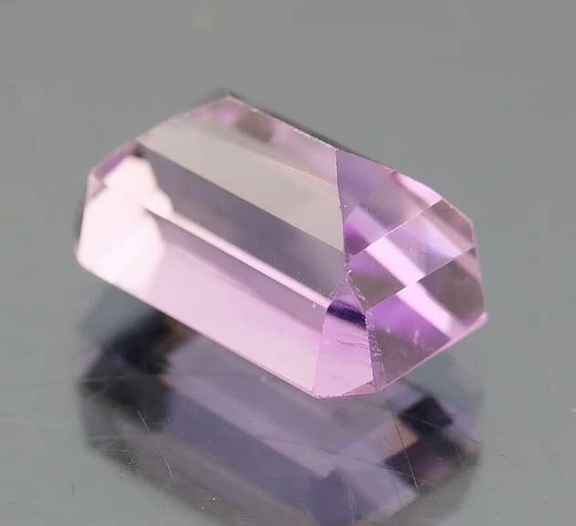 Violet lavender 8.47ct emerald cut Amethyst