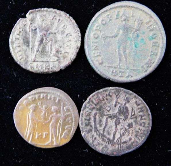 4 Ancient Constantine Era Crusader Coins