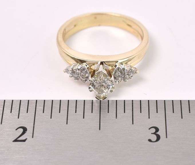 Ravishing Diamond Ring In 14K Yellow Gold