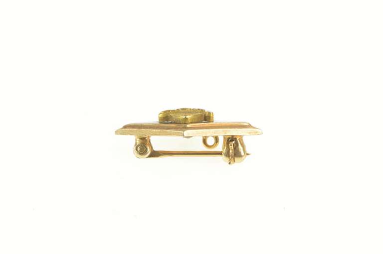10K Yellow Gold Alpha Lambda Omega Squared Fraternity Lapel Pin/Brooch