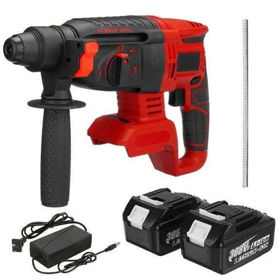 Cordless Electric Rotary Hammer Power Impact Drill