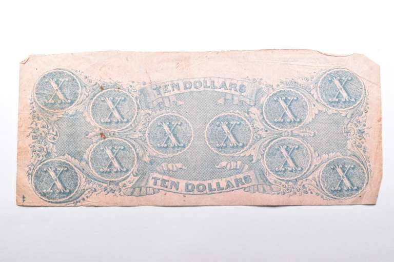 1862 $10 The Confederate States Of America Richmond, VA