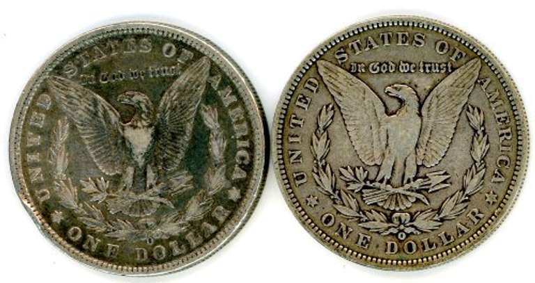Two Different “O” Mint Morgan Silver Dollars: 1888-O & 1889-O