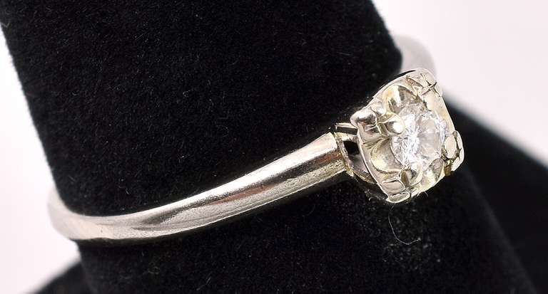 Solitaire Diamond Ring In Yellow Gold