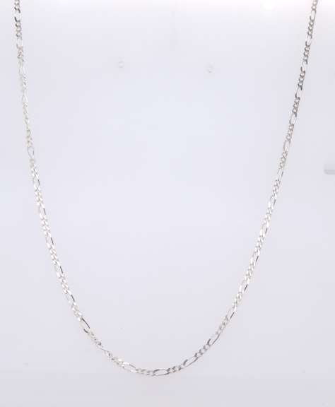 Vintage 925 Sterling Silver Figaro Chain Necklace