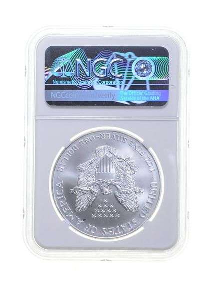 MS67 MINT ERROR 2000 American Silver Eagle - REV Struck Thru - NGC