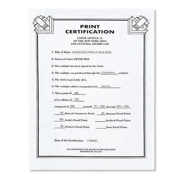 Woodstock Profile on Blends by Peter Max