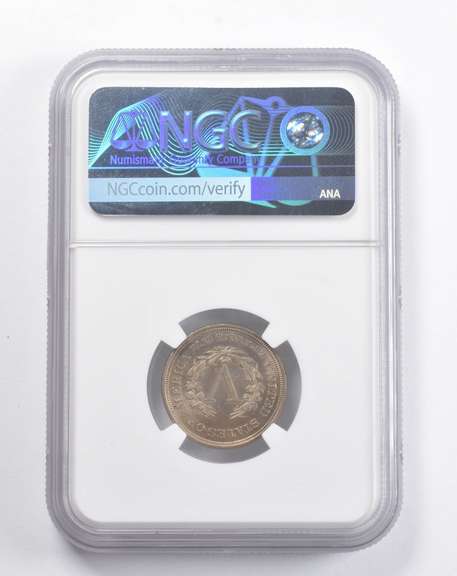 MS63 1883 Liberty V Nickel No Cents NGC
