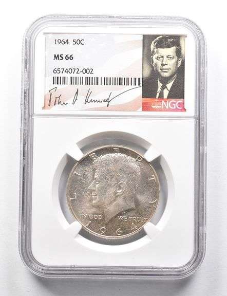 MS66 1964 Kennedy Half Dollar NGC