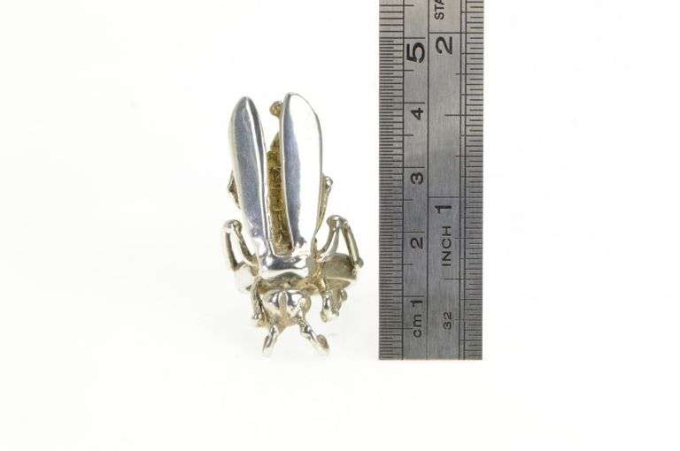 Sterling Silver 3D Cicada Locust Bug Insect Statement Ring