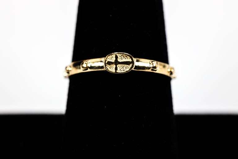 14k Yellow Gold Cross Ring Size 9