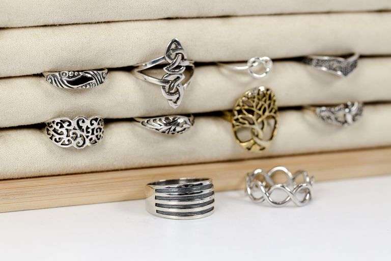 Sterling Silver Curated Ring Assortment Various Sizes & Styles (10 Ring Lot)